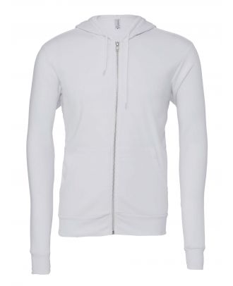 Sweat-shirt zippé capuche unisexe BE3739 - White