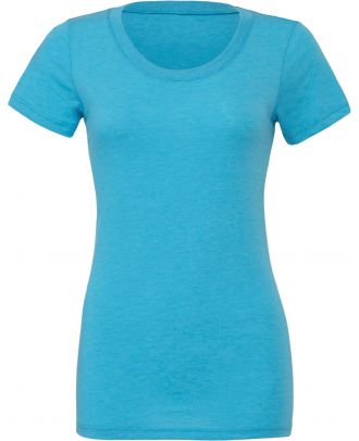 T-shirt femme triblend col rond BE8413 - Aqua Triblend 