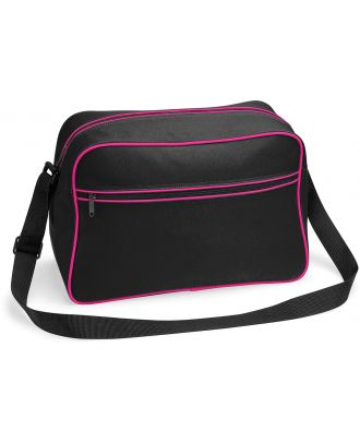 Sac bandoulière Rétro BG14 - Black / Fuchsia