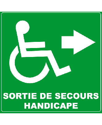 Autocollant rampe d'accès handicapé - autocollants d'information